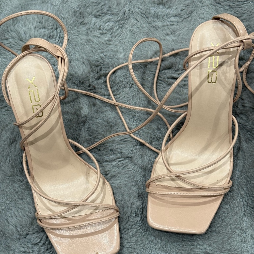 X2 Women's Nude Strappy Heels